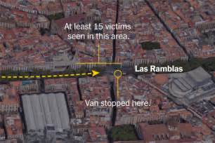 van hits pedestrians in deadly barcelona terror attack the new york times