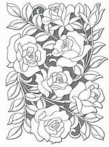 Coloring Pages Rose Adults Flower Choose Board Volwassenen Coloriage Erwachsene Für Drawing Color sketch template
