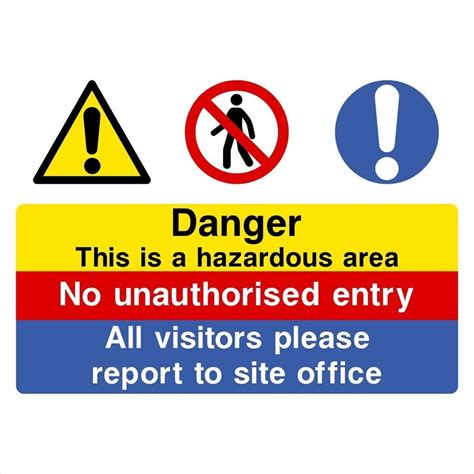hazardous area sign