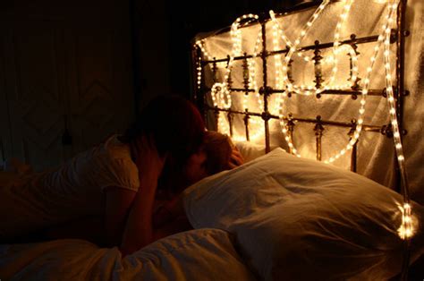 Bedroom Inside Interaction Kissing Night Romance