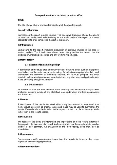 printable  technical report writing examples  examples engineering