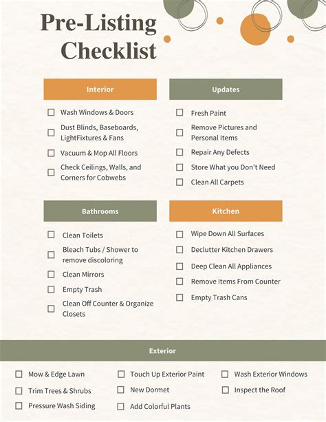 pre listing checklist real estate guide sellers guide etsy