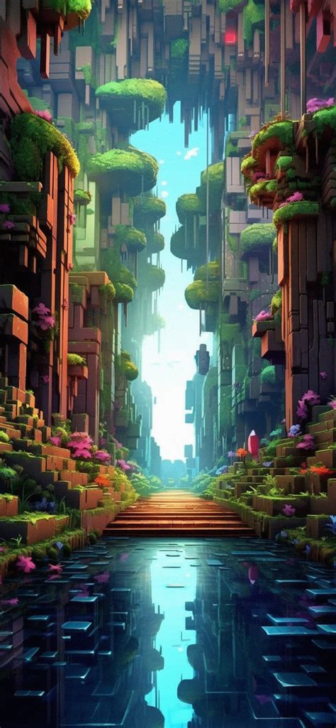 minecraft landscape art wallpapers video game wallpapers