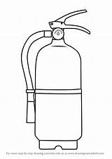 Draw Extinguisher Fire Drawing Step Objects Drawings Tutorials Drawingtutorials101 Learn Everyday Paintingvalley sketch template