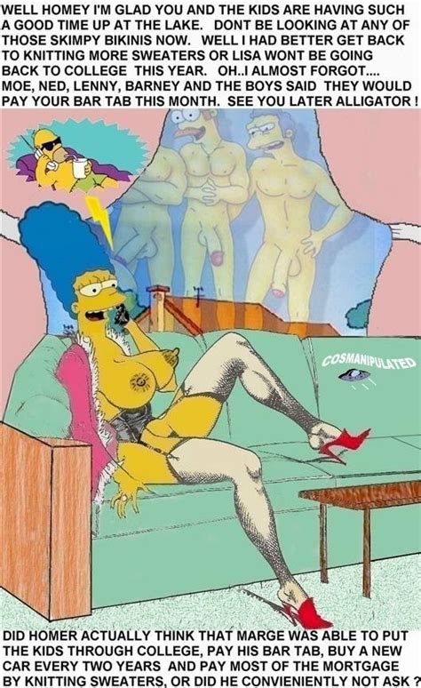 Rule 34 Blue Hair Cosmic Female Homer Simpson Human Male Marge