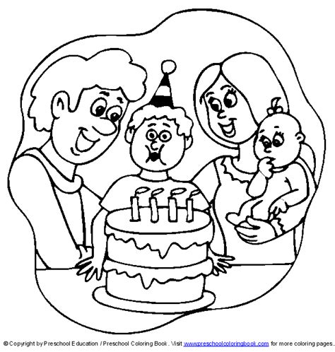 wwwpreschoolcoloringbookcom happy birthday coloring page