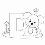 Coloring Animal Pages Alphabet Letter Dog Abc Letters Printable Choose Board Kids sketch template
