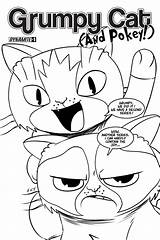 Grumpy Coloring Var Pokey Cat Book Previewsworld Publisher sketch template