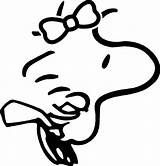 Woodstock Snoopy Bow Sticker Decal Coloring Peanuts Tattoo Visit Plotter Fastdecals sketch template