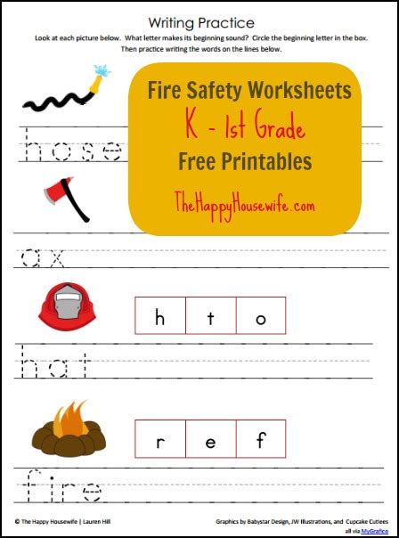 fire safety worksheets  printable friday  happy housewife