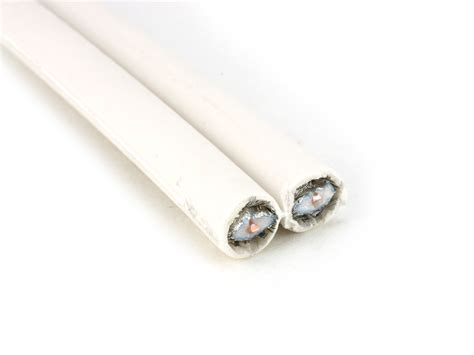 rg  ghz siamese coaxial cable dual shielded ccs reel white  ft computer cable store