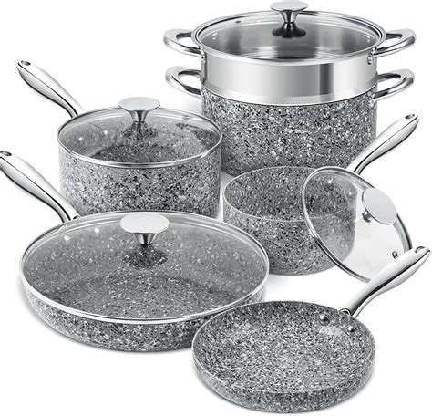 Pots And Pans Cookware Set Granite Cookware Stoneage Cookware Stone Pots