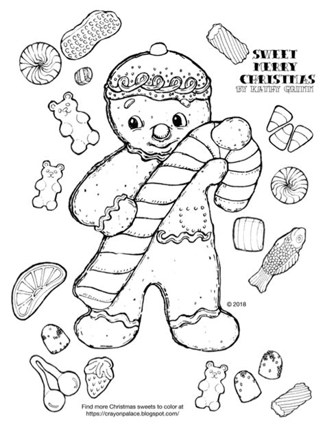 crayon palace gingerbread girl  boy coloring pages