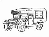 Coloring Pages Army Hummer Truck Jeep Drawing Military Swat Vehicles Hmmwv Printable Tanks Kids Colouring Humvee Tank Color Cars Drawings sketch template
