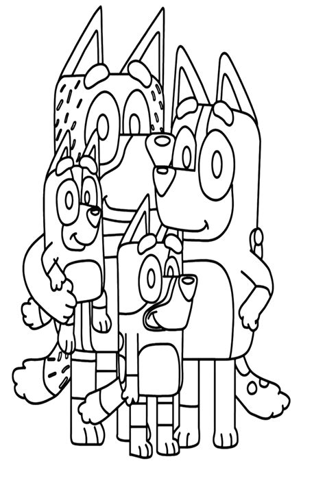bluey family coloring pages coloring pages vrogueco