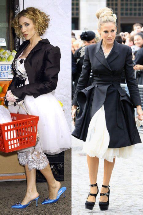 sarah jessica parker and carrie bradshaw 50 look identici