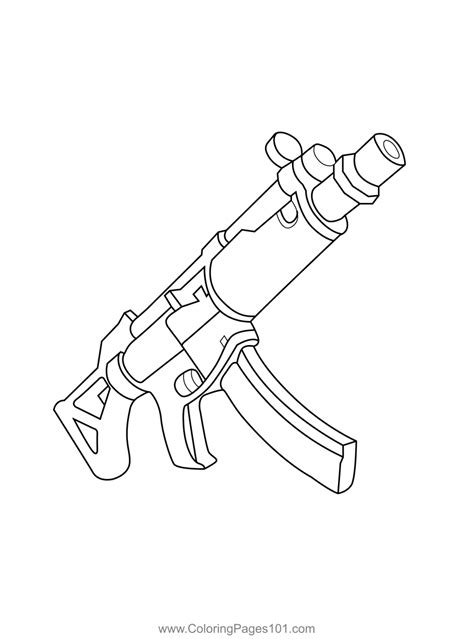 fortnite guns coloring pages coloring pages