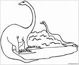 Diplodocus Two Coloring Dinosaur Pages Color Coloringpagesonly sketch template