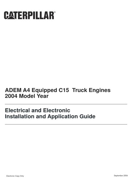 adem  equipped  truck engines electrical  electronic installation