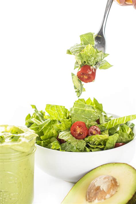 avocado green goddess salad dressing  lemon bowl