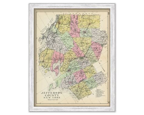 Jefferson County New York 1912 Map Replica Or Genuine Etsy