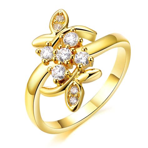 new design bling bling 24 carat gold ring kj018 in rings from jewelry