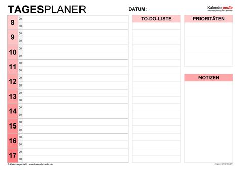 tagesplaner fuer microsoft word kalenderpedia