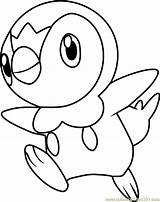 Piplup Pokemon Coloring Pages Pokémon Color Print Getcolorings Printable Getdrawings Coloringpages101 sketch template
