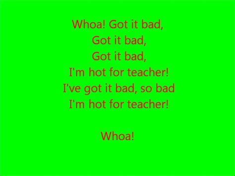 Glee Hot For Teacher Lyrics Youtube