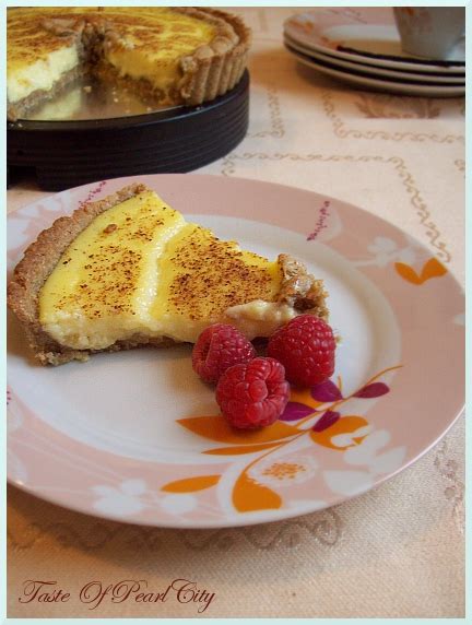 taste  pearl city crostata  la crema  custard tart daring