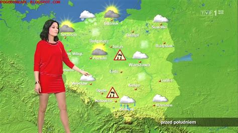 pogodynka pl katarzyna ciepielewska w czerwonej ultra mini sukience i w czarnych szpilkach