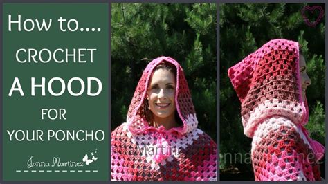 how to crochet a poncho hood youtube