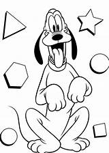 Pluto Coloring Pages Cartoons Coloriage Info Book sketch template