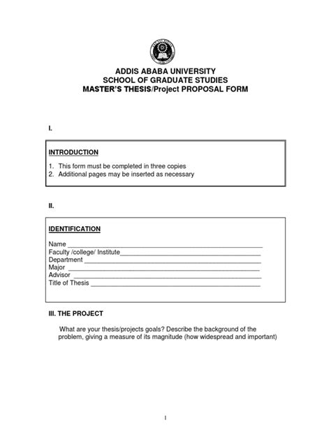 proposal format aau thesis graduate school