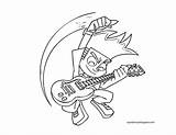 Johnny Test Coloring Pages Playing Guitar Print Popular Pic Library Clipart Cartoon sketch template