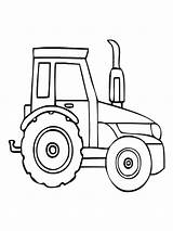 Tractor Farmall Pobarvanka Traktor Simpel Getcolorings Transportation sketch template