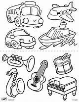 Transportation Coloring Pages Printable Toddlers Instruments Color Kids Sheets Drawing Crayola Air First Colouring Preschool Preschoolers Vehicles Ambulance Print Book sketch template