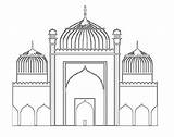 Masjid Gurdwara sketch template