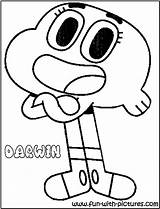 Gumball Coloring Pages Printable Amazing Darwin Color Getcolorings sketch template