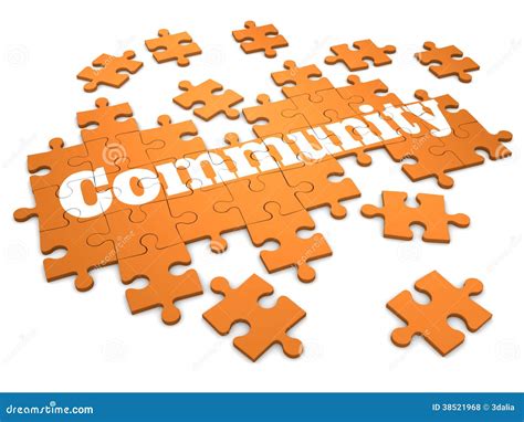 community jigsaw puzzle royalty  stock  image