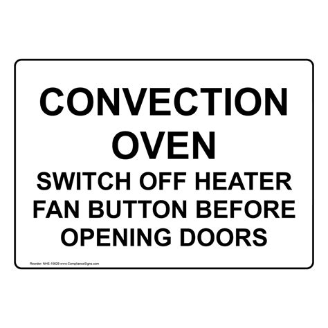 convection oven switch  heater fan button sign nhe