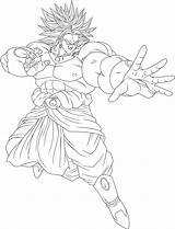 Broly Lineart sketch template