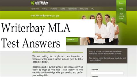 writerbay mla test answers youtube