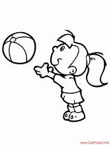 Coloring Ball Girl Playing Play Pages Girls Getcolorings Sheet Title sketch template