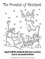 Shepherds Jesus Promises Angels Getcolorings Chri sketch template