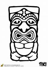 Tiki Lanta Koh Totem Printable Mechant Luau Hugolescargot Hawaiian Hawaii Colorier Coloriages Kho Colouring Méchant sketch template
