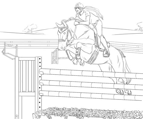 horse coloring pages realistic jumping coloring pages