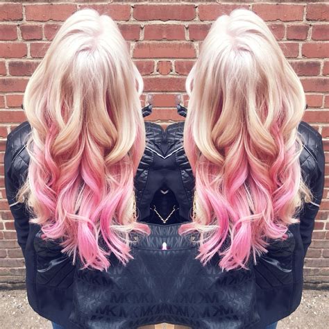platinum blonde with pink highlights in love pink blonde hair
