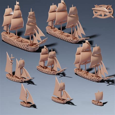 sailing ship miniatures  fleet pack models warship etsy