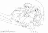 Kagome Inuyasha Lineart Deviantart Anime sketch template